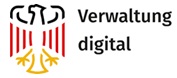 Logo Verwaltung Digital - niemieckiej platformy cyfrowej z wyjaśnieniem dotyczącym §34c licencji GewO